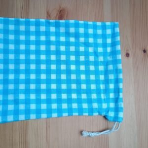 Euritmie / knikkerzak ruit hartjes blauw