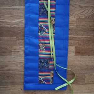 Krijtrol klein blauw gestreept